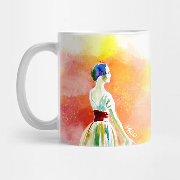 Cheerful ballerina looking to her audiences by florista_designs